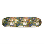 Planche à roulettes de jardin de glycines en verre