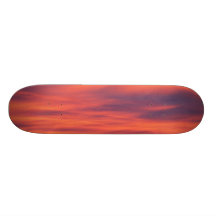 Planche à roulettes de lever de soleil