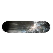 planche à roulettes de lever de soleil de jungle
