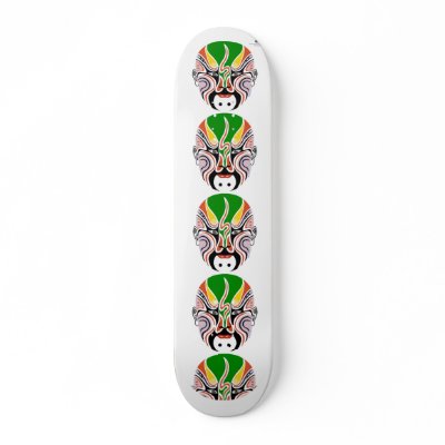 Planche à roulettes de masque d'opéra de Pékin de  par PopNYC