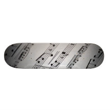 Planche à roulettes de musique de feuille