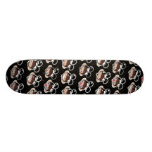 Planche à roulettes de visage d'amusement