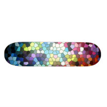Planche à roulettes en verre souillé