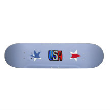 Planche à roulettes patriotique d'étoiles