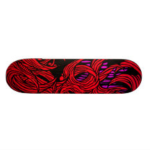 planche à roulettes rouge