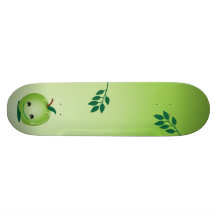 Planche à roulettes verte de pomme