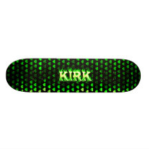 Planche à roulettes verte de Skatersollie du feu d