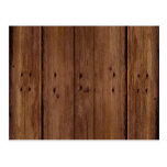 Planches en bois foncées carte postale