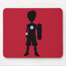Planchiste rouge Mousepad Tapis De Souris