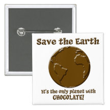 Planète des accros du chocolat badges