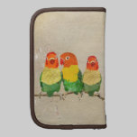 Planificateur d'inséparables d'or pochettes folios