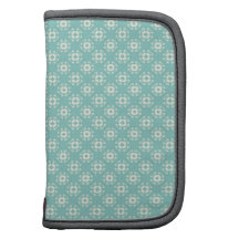 Planificateur géométrique turquoise moderne de fol agendas