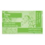 Plantlife vert cartes de visite professionnelles