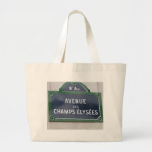 Plaque de rue de Paris Sacs De Toile
