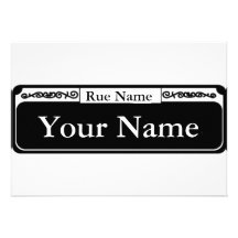 Plaque de rue vide, votre nom, nom de rue invitations