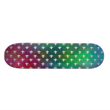 Plasma avec le pois Fleur-De-lis blanc Plateaux De Skateboards