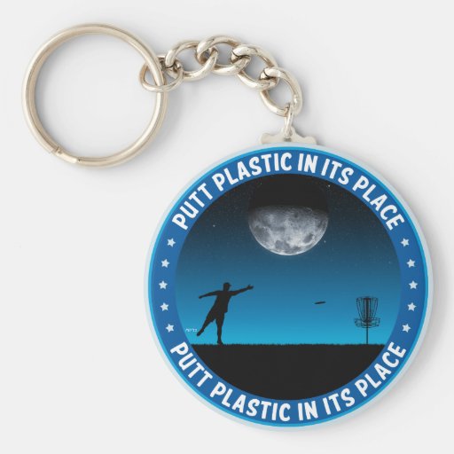 Plastique de putt dans son endroit #8 porte-clés