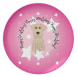 Plat d'Airedale Terrier de joyeux anniversaire Assiettes