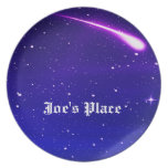 Plat de bleu d'astronomie assiette pour soirée