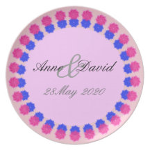 Plat de faveur de mariage assiettes