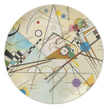 Plat de la composition VIII en Kandinsky Assiette