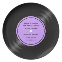 Plat de mélamine de disque vinyle assiettes pour soirée
