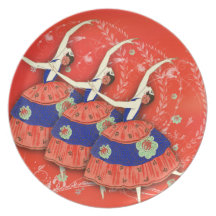 Plat de Printemps de ballet de ballerine Assiette