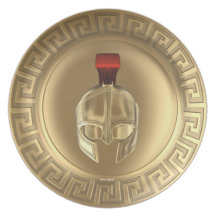 Plat grec de casque de bouclier de déesse d'Athéna Assiettes Pour Soirée