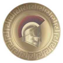 Plat grec de casque de bouclier de déesse d'Athéna Assiette Pour Soirée