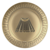 Plat grec de jupe de bouclier de déesse d'Athéna Assiettes Pour Soirée