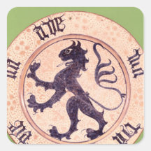 Plat Hispano-Moresque, étain-vitré Autocollants