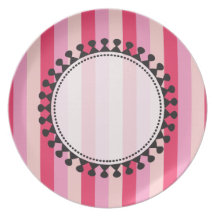 Plat lumineux de tentes - rose assiette pour soirée