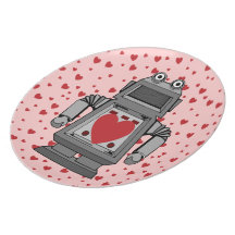 Plat malade d'amour de robot assiette