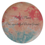 Plat multicolore d'artistes assiette
