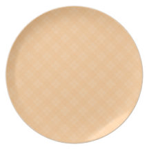 Plat orange de plaid assiette pour soirée