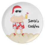 Plat-Plage faite sur commande Père Noël des biscui Assiettes Pour Soirée