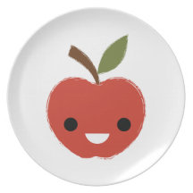 plat rouge de pomme assiette pour soirée