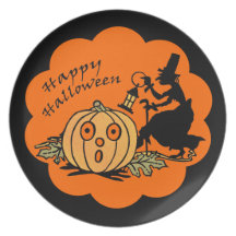 Plat vintage de mélamine de Halloween Assiette Pour Soirée