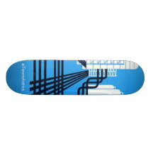 plate-forme d'eTownAntics (bleue) Skateboard Customisable