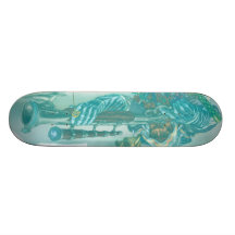 Plate-forme naine de patin de chasseur (bleu-clair plateaux de skate
