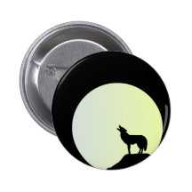 pleine lune de loup pin's