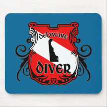 Plongeur du Delaware Tapis De Souris