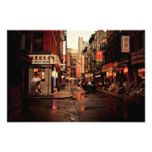 Pluie - Chinatown - New York City Photos Sur Toile