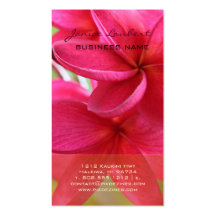 Plumeria rose hawaïen de PixDezines Modèles De Cartes De Visite