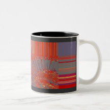Plumes, abstraction numérique tasse à café