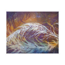 Plumes dans la couleur pour aquarelle toiles tendues sur châssis