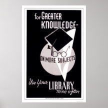 Plus de bibliothèque de la connaissance WPA 1940 Posters