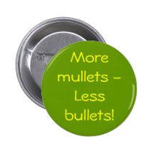 Plus de mulets - moins de balles ! badges avec agrafe
