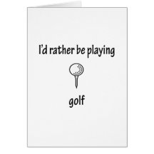 Plutôt joue au golf carte de vœux
