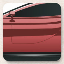 Png rouge de voiture de sport sous-bocks